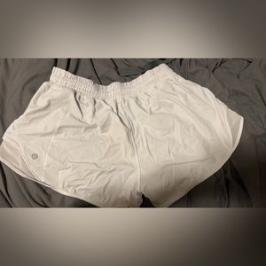Lululemon white running shorts